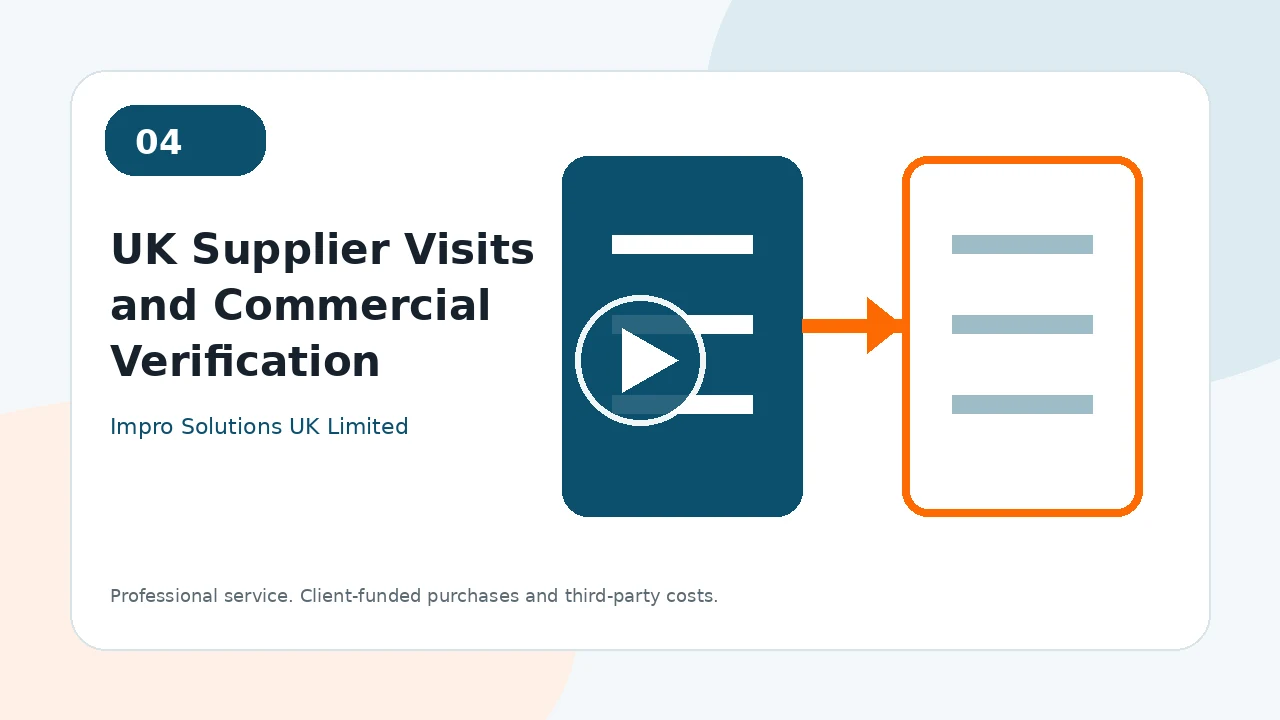UK Supplier Visits and Commercial Verification video poster